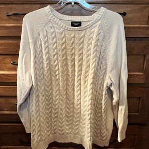 3X Land's End Cable Crewneck Drifter Sweater